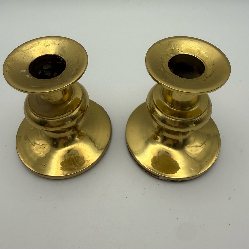 Elegant Brass 2” Candle Holders